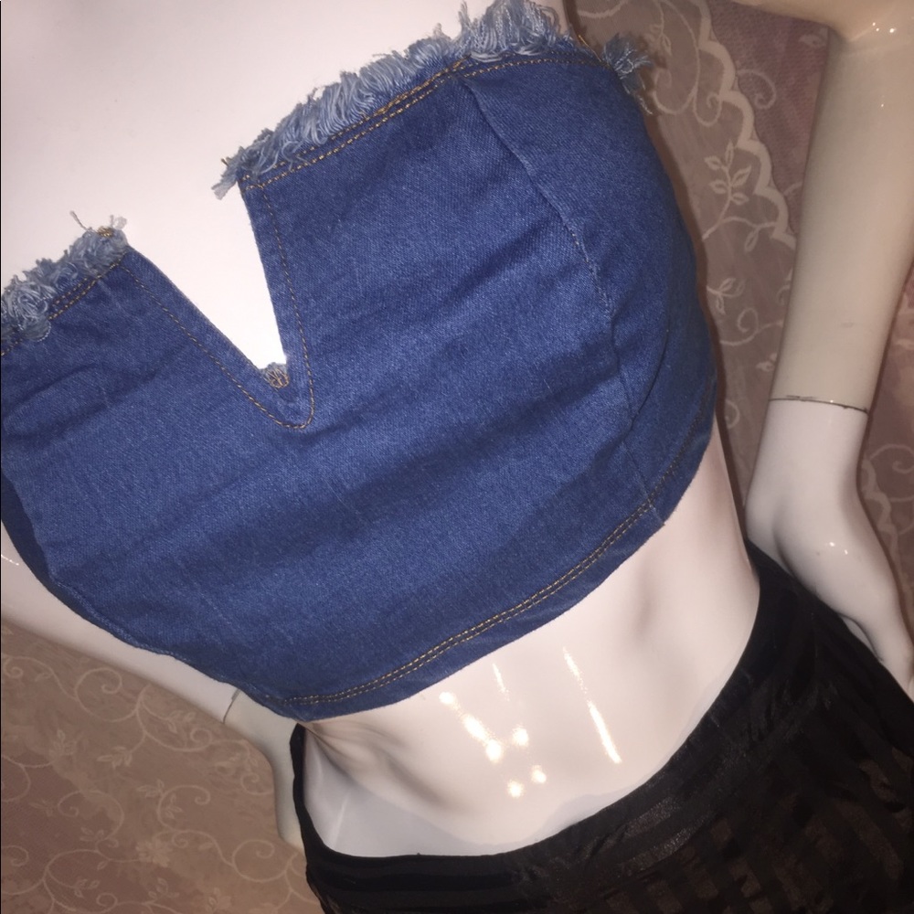 Denim crop top